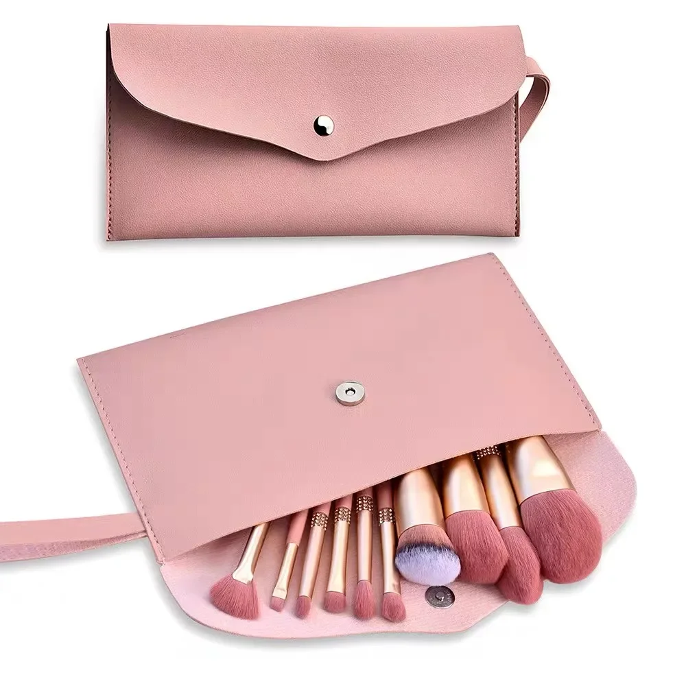 Custodia per pennelli per trucco professionale Custodia per buste in pelle PU Strumenti cosmetici Borsa per pennelli per trucco portatile
