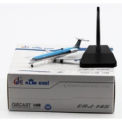 XX4991 Alloy Collectible Plane Gift JC Wings 1:400 KLM Exel EMBRAER ERJ-145 Diecast Aircraft Jet Model PH-RXA With Stand