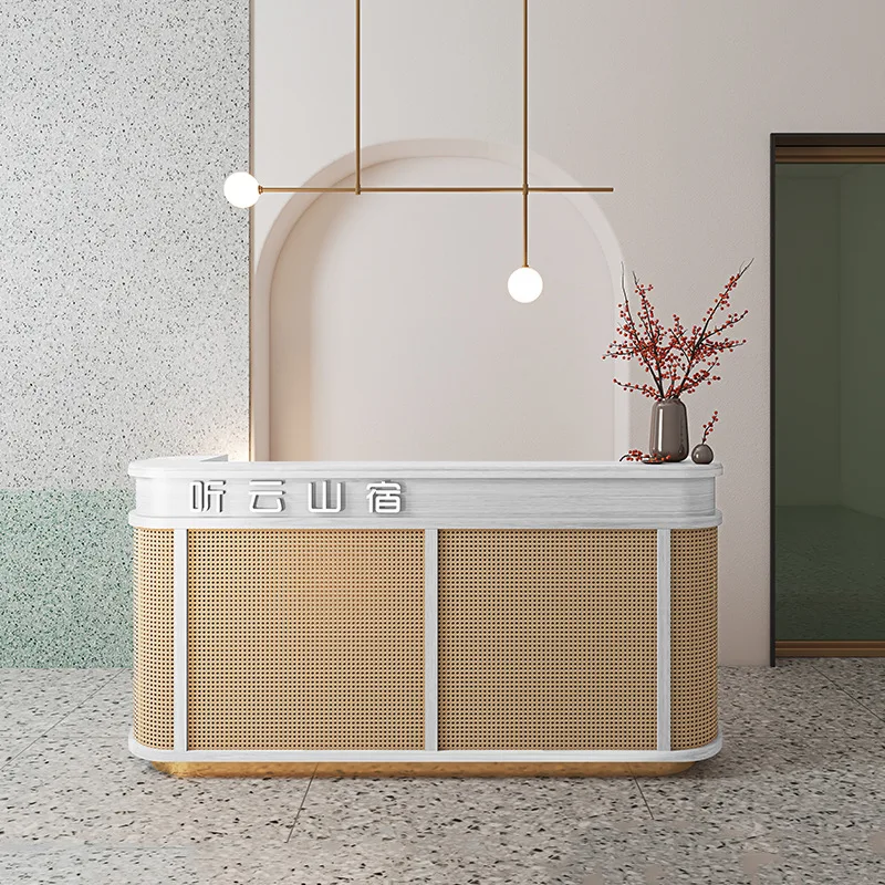 Homestay Farmhouse Checkout Counters Modern Reception Desk Clothing Store Checkout Counter Chinese-style Furniture Casse JT40C
