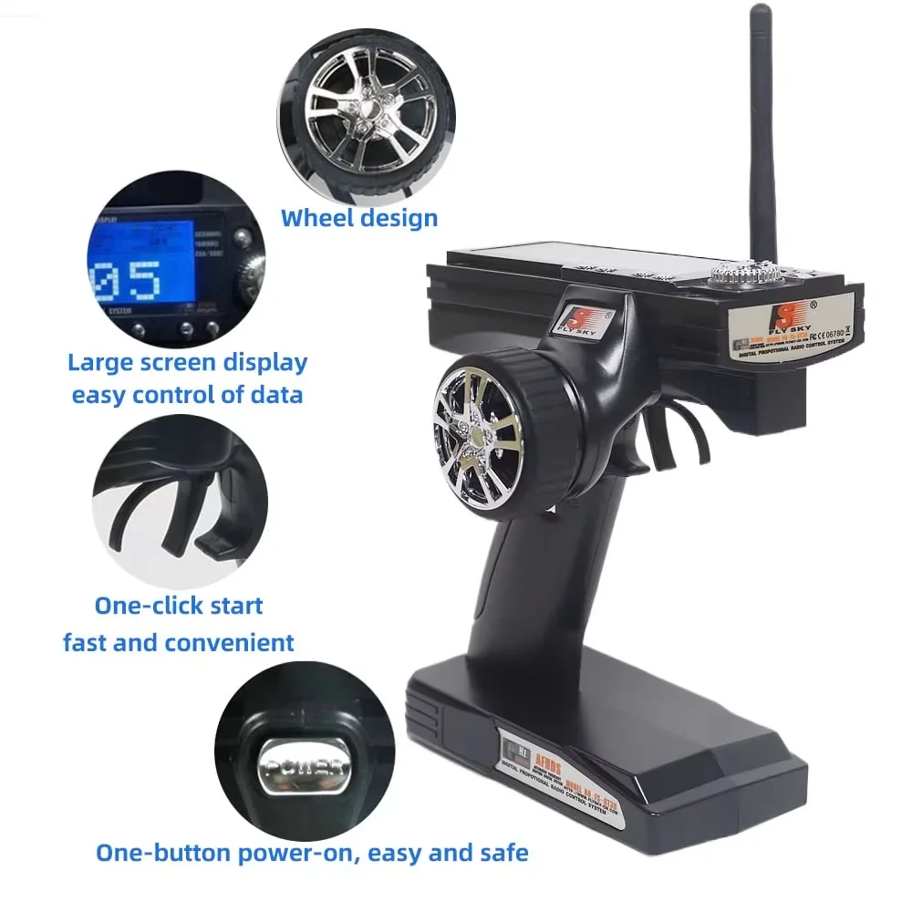 Flysky FS-GT3B with GR3E Receiver 2.4G 3CH Radio Model Remote Control LCD Transmitter & Receiver for RC Car Boat
