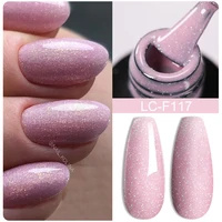 LILYCUTE-esmalte de uñas en Gel con purpurina rosa, 7ML, desnudo, Natural, de larga duración, para manicura, UV LED, Base para decoración de uñas, capa superior, barniz de Gel