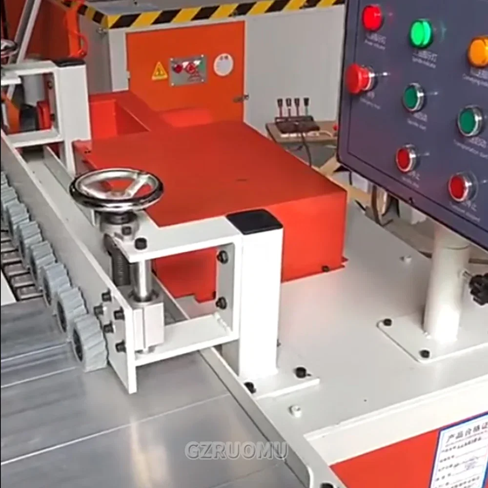 ماكينة تصحيح مقبض خزانة الأثاث الخشبي ماكينة تشقيب وتجعيد الألواح الخالية من الغبار ماكينة تشقيب وتغذية أوتوماتيكية بالكامل #4