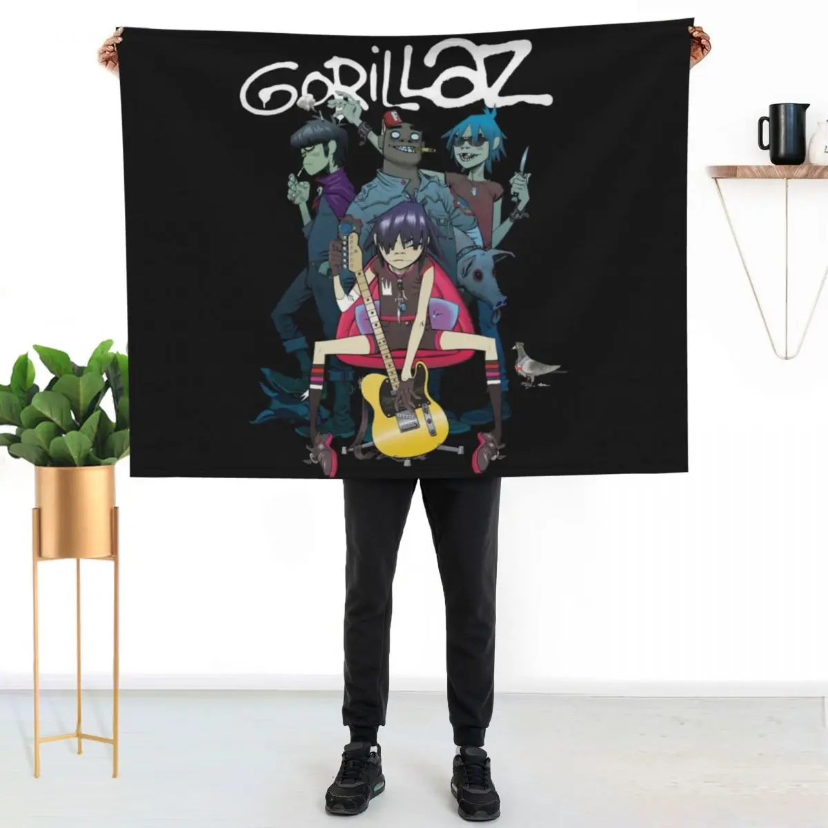 

Copy of A road to somewhere one gorillaz ,gorillaz gorillaz gorillaz Throw Blanket Warm Plush Fuzzy Blanket for Living Room
