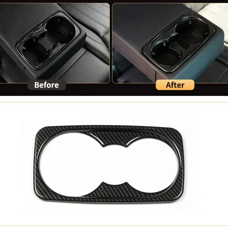 For Mercedes Benz ML320 350 GLE coupe c292 W166 350d GL450 x166 GLS amg Interior carbon rear Water glass holder cover trim