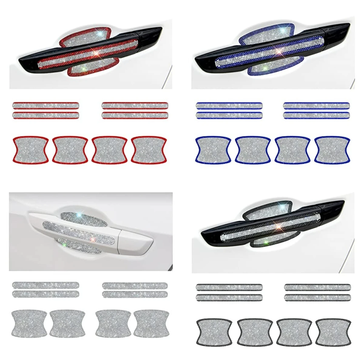 

Car Door Handle Door Bowl Sticker Protection Car For Toyota Corolla RAV4 Camry Hilux Yaris Highlander Prius Tacoma Land Cruiser