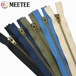 5/10/20Pcs 4# 10/13/15/18cm Closures Metal Zipper Auto Lock Easy Repair Zippers for Clothes Zips Decor Sewing Kit Accessories