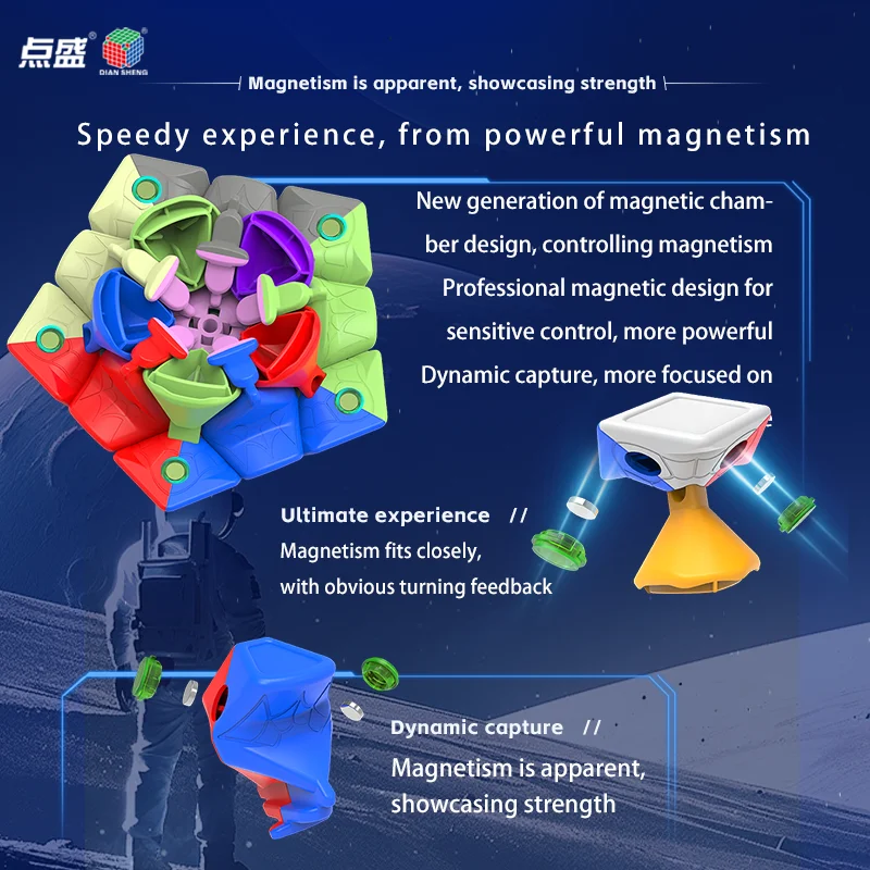 [CubeFun] Diansheng Googol 3x3 Megaminx 9 سنتيمتر المكعب السحري المغناطيسي ذكي مكعب كبير بدون ملصقات ألعاب تعليمية للأطفال