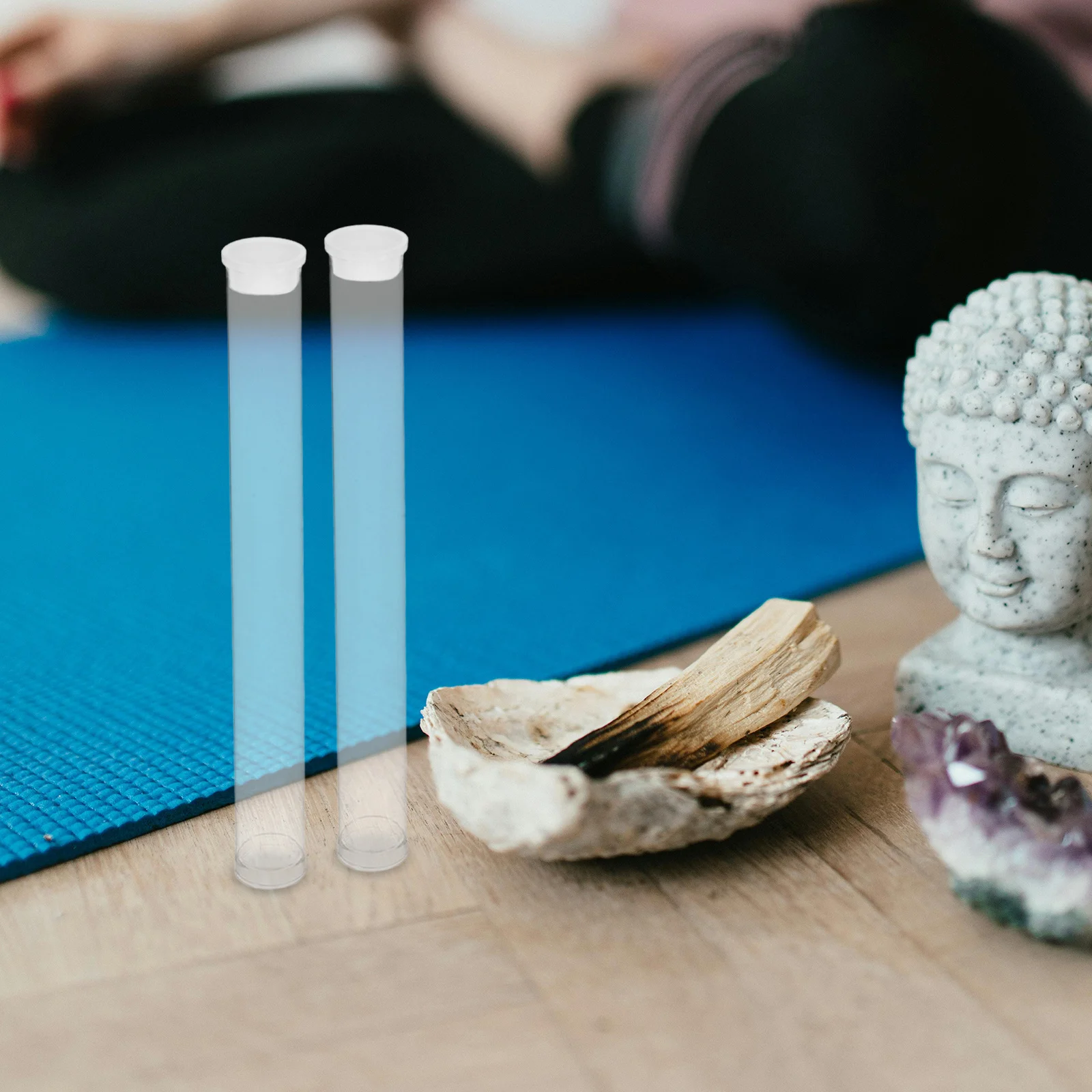 

6Pcs Clear Incense Storage Tubes Transparent Plastic Small Tubes Organizer Storage Container for Stick Incense Burner Yoga