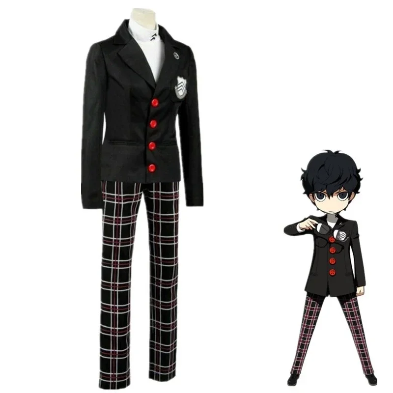 Costume de Cosplay du Jeu Persona 5 Akira Kurd P5 Ren Amamiya, Ensemble Complet, Uniforme Sв, Costumes d'Halloween pour Homme, Tenue Blazer Unisexe