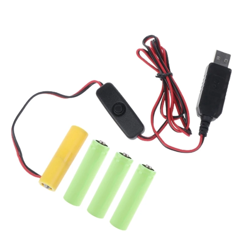 USB Power Supply 6V AA Battery for LED Light Lamp Clock Toy Dropship