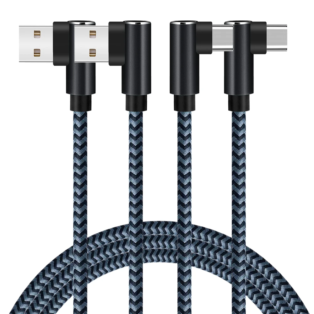 

USB Type C Charger Cable Right Angle 3M Fast Charging Cord for iPhone 16 15 Pro Max，Samsung Galaxy Huawei Android Mobile Phone