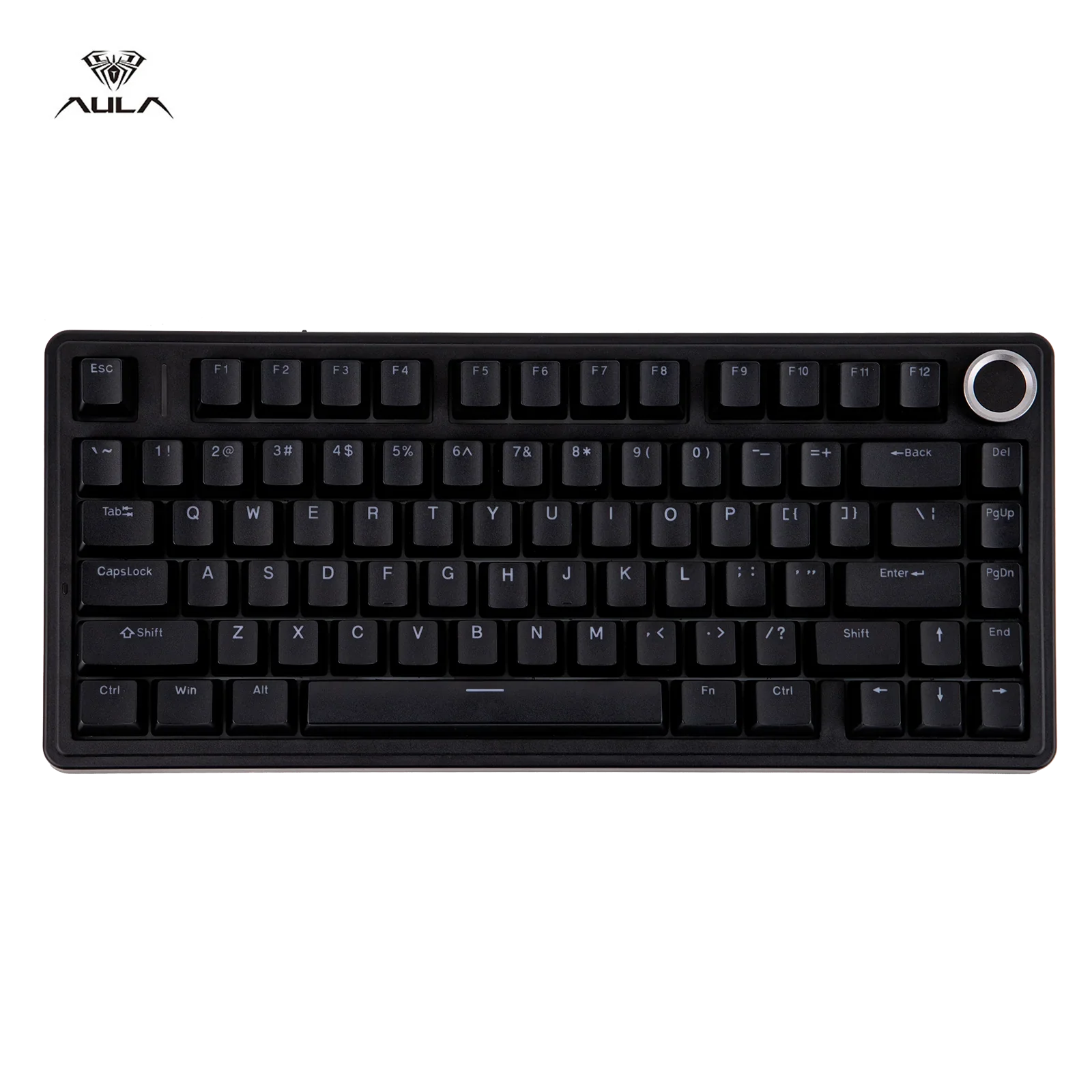 AULA F75 Wired Only Mechanical Keyboard 75% ANSI US Gasket Mount Hot Swap with Volume Knob RGB Backlight for PC Laptop Office