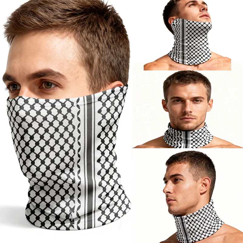 

Новая палестинская бандана Hatta Kufiya, гетры на шею, маска с арабским узором Палестины, шарф, повязка на голову, бесшовная велосипедная крышка для лица