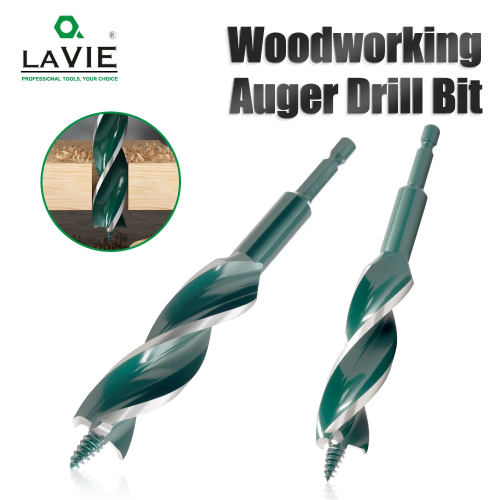 

LAVIE Multi-Size Wood Drill Bit For Hole Enlargement, 3-Flute Design, 155mm & 230mm Lengths, For Woodworking