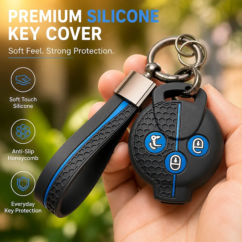Silicone Car Key Case Remote Cover For Benz Smart 451 Smart 450 Chiave Roadster Crossblade Fortwo Roadster K Forfour Accessories