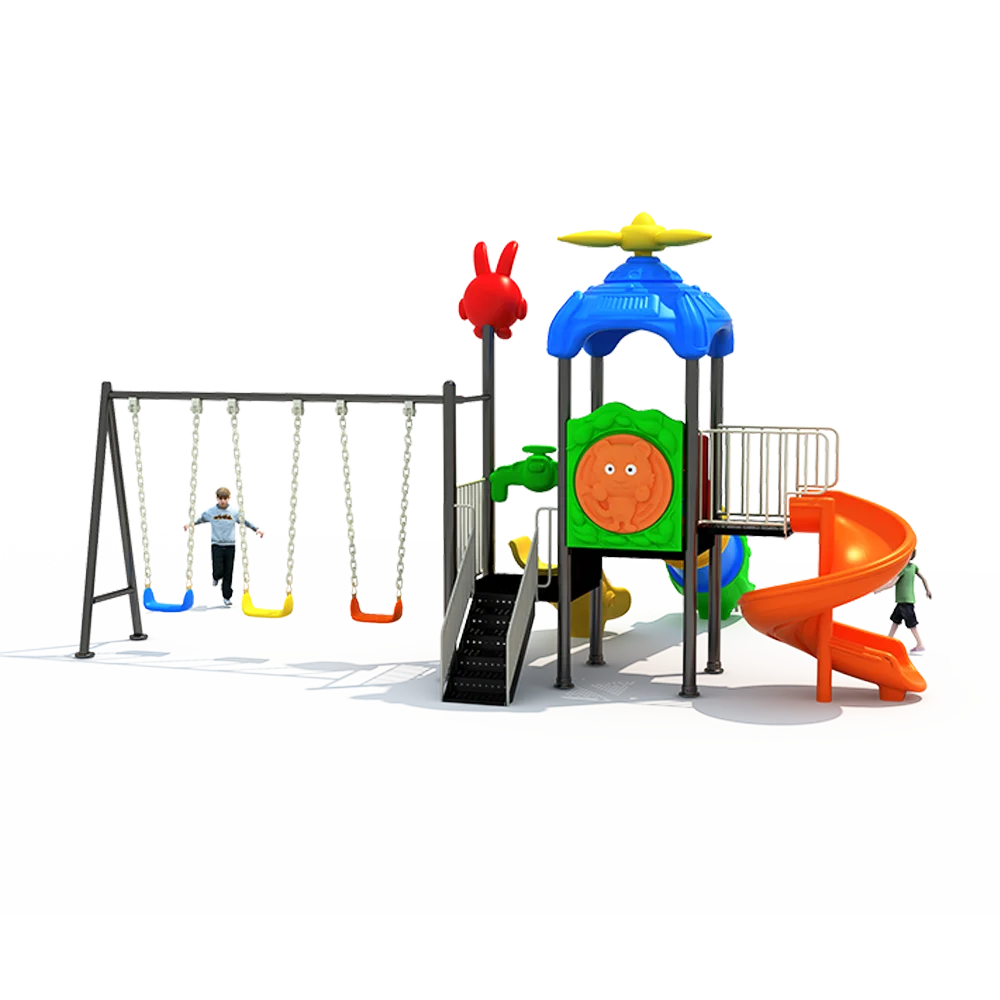 Boundless Playtime Medium-Sized 76 Pipes Kids Slides Outdoor Playground Equipment for Dynamic Play