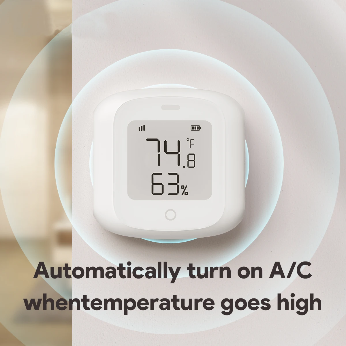 Tuya ZigBee3.0 Temperature Humidity Sensor WiFi Indoor Thermometer LCD Display Works with Alexa Google Smart Home Automation