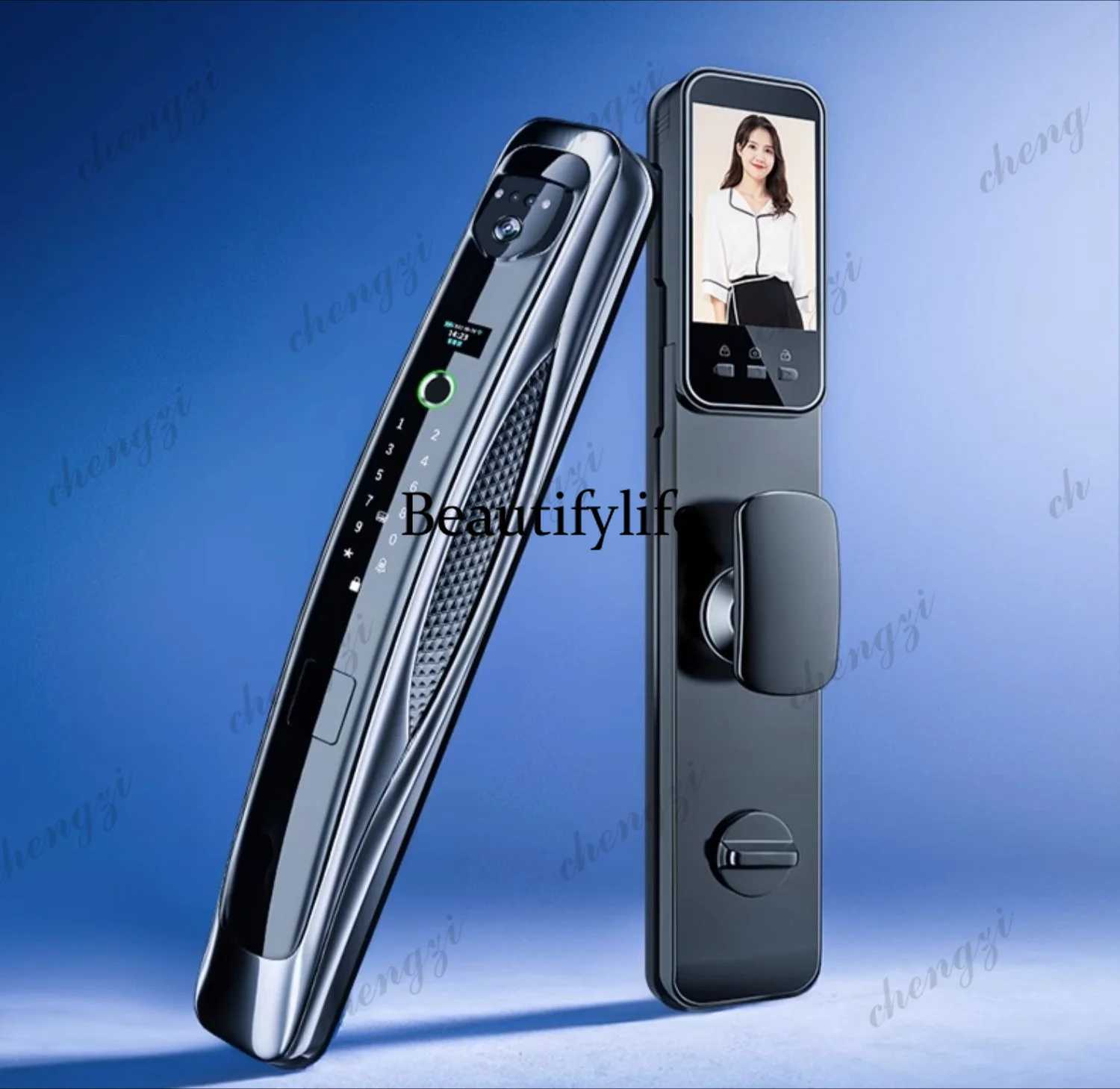 Fingerprint password lock Household anti-theft door lock Automatic entry door Smart door lock