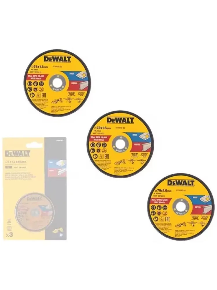 DEWALT DT20592-QZ 76mm Steel Saw Blades 3-pack Diamond Tile Cutting Blade for DCS438 Power Tool Accessories
