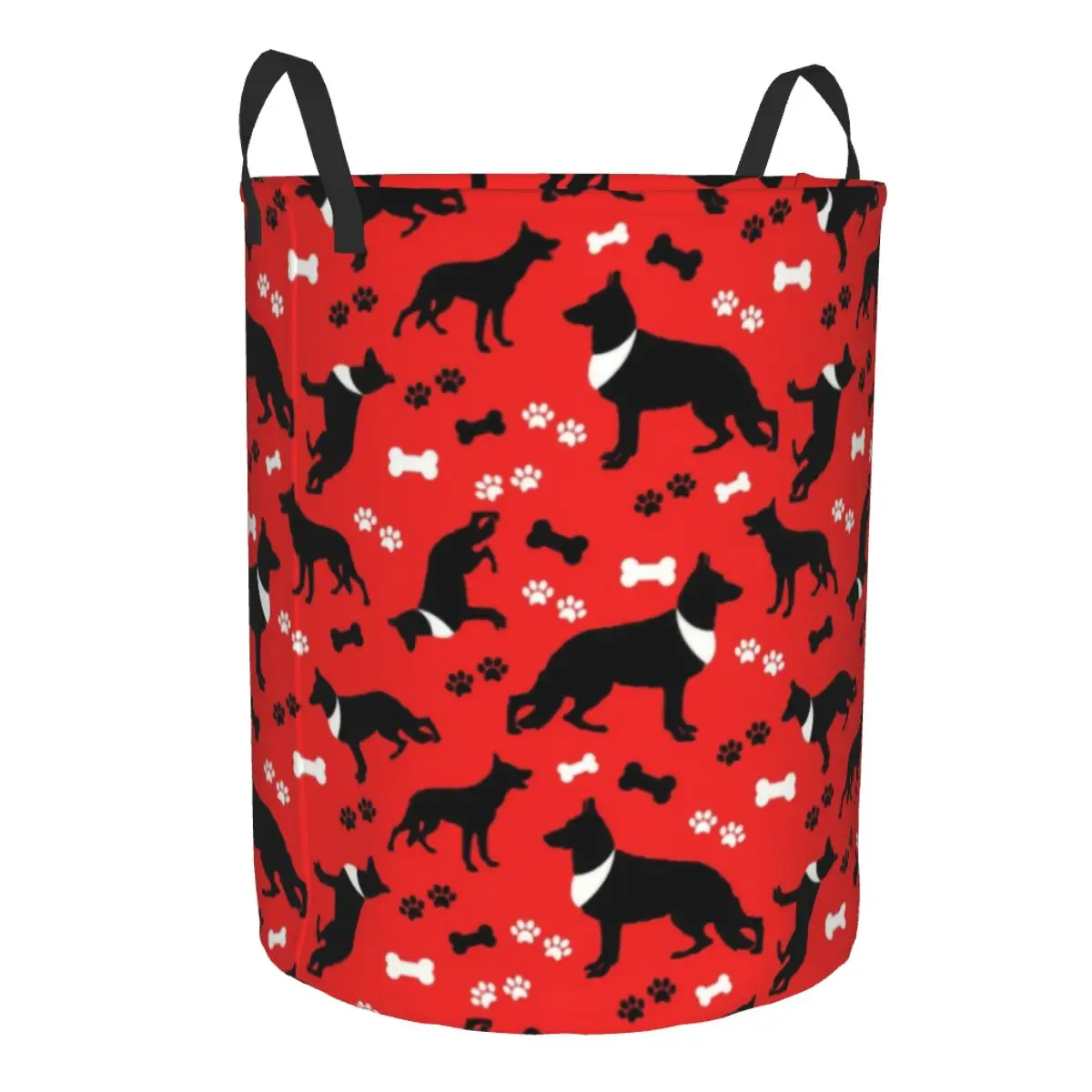 German Shepherd Heart Dog Breed Laundry Basket Foldable Alsatian Wolf Toy Clothes Hamper Storage Bin for Kids Nursery