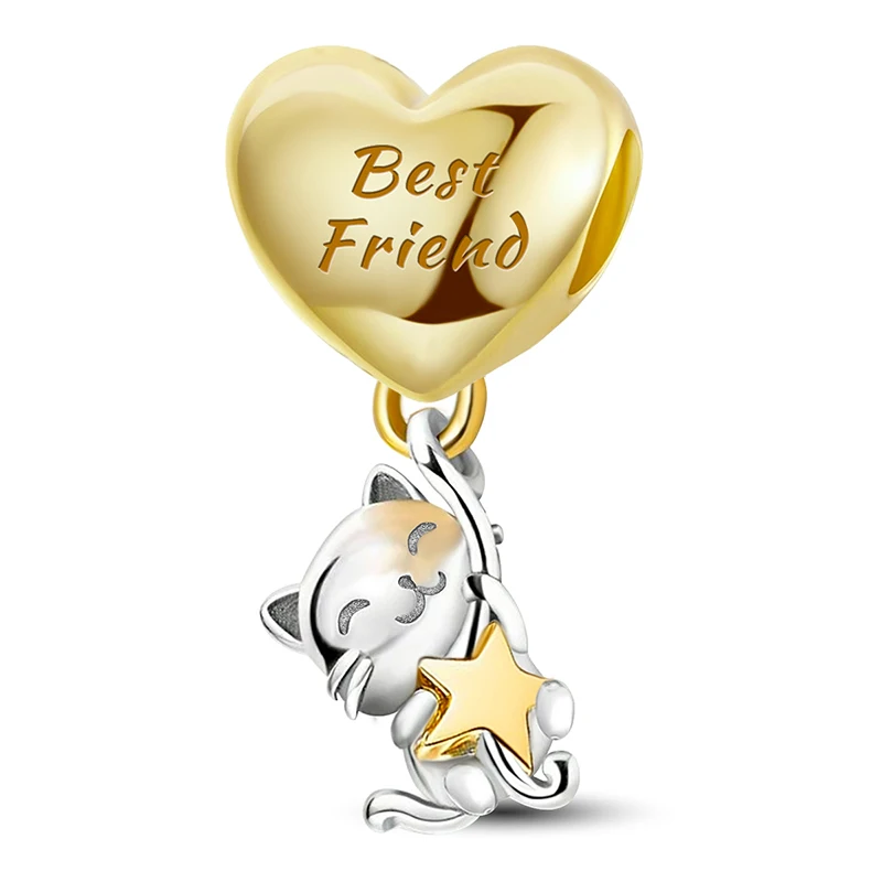 925 Sterling Silver Animal Love Heart Sunflower Cake Diy Charms Beads Fit Make of Bracelets Necklace Fashion Jewelry Gift