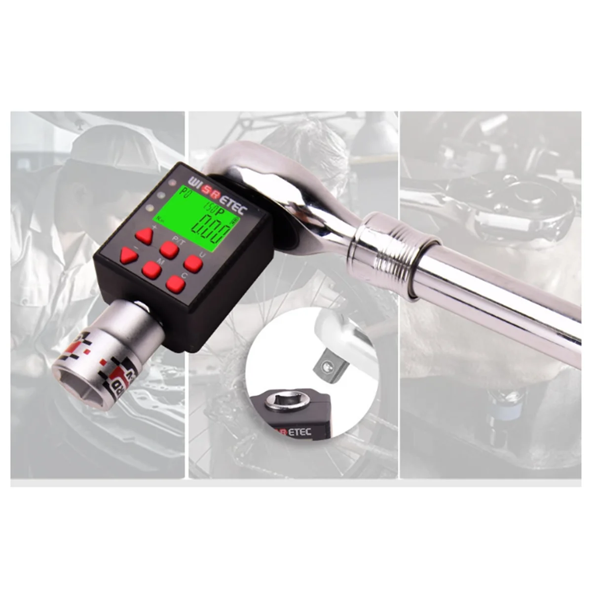 ABNJ High Precision Digital Torque Meter Adjustable Torque Meter Adapter Electronic Torque Wrench Universal Repair Tool