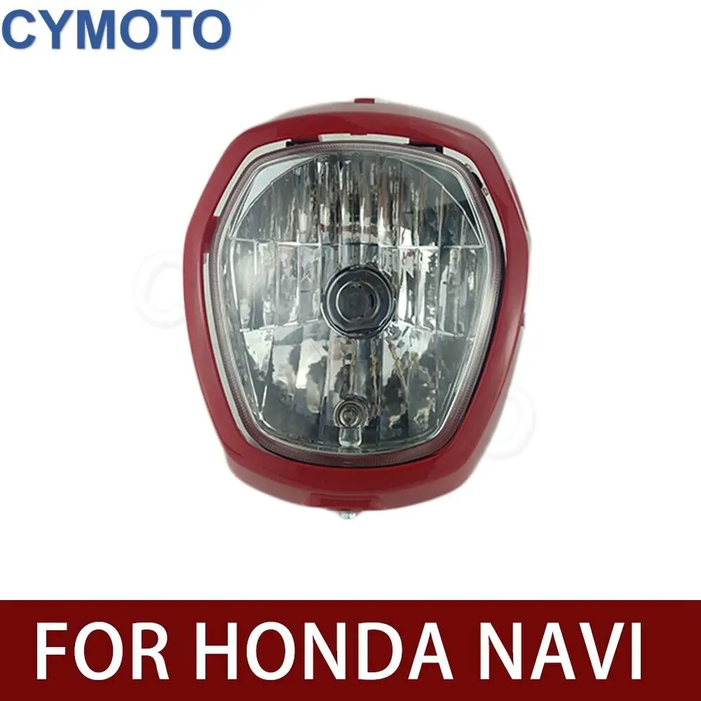 Motorcycle Headlight Assembly Fairing for Honda  2017-2021 NAVI NVA110B NAVI 110 33110-k74-a01 Red Motorcycle Light