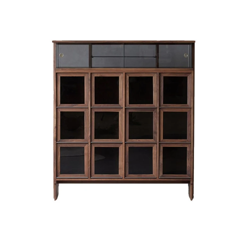 

Solid wood tea display cabinet wine living room tea room storage cabinet