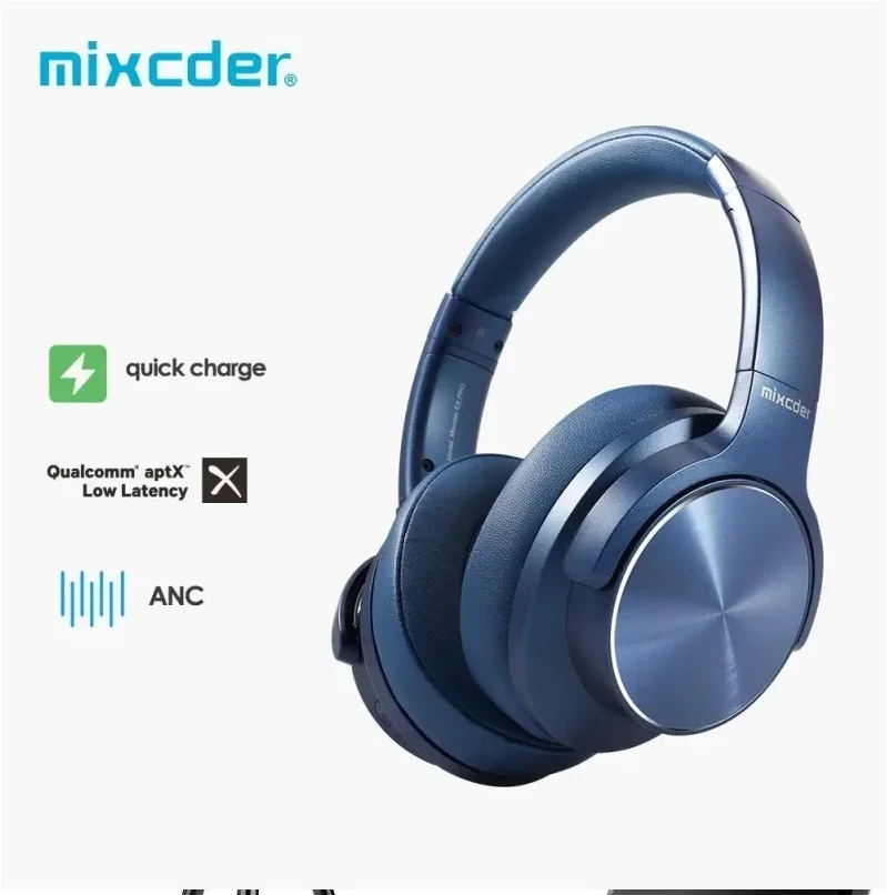 He-Mini KL-Mixcder E9 PRO Headphones aptX LL Wireless Bluetooth Headphone Active Noise Cancelling with MIC Deep Base Earphones