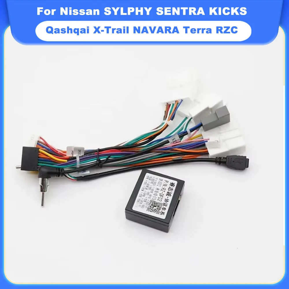 Car Radio Player Cable Plug Canbus Fitting Adaptor Dash For Nissan SYLPHY SENTRA KICKS Qashqai X-Trail NAVARA Terra RZC