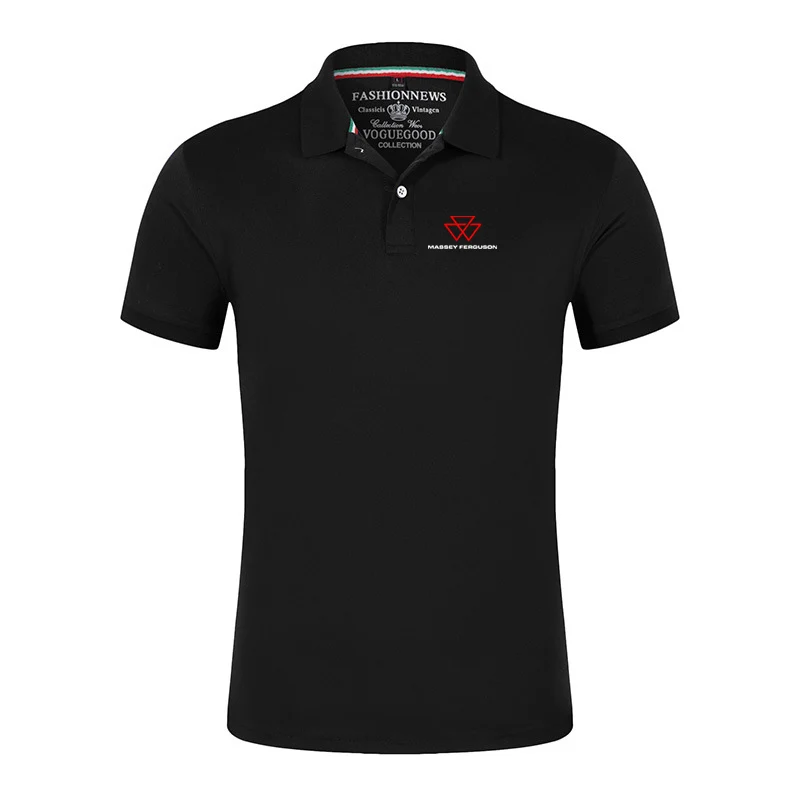 2025 Summer Men's Massey Ferguson Logo Print Solid Color Simple Leisure Fashion…