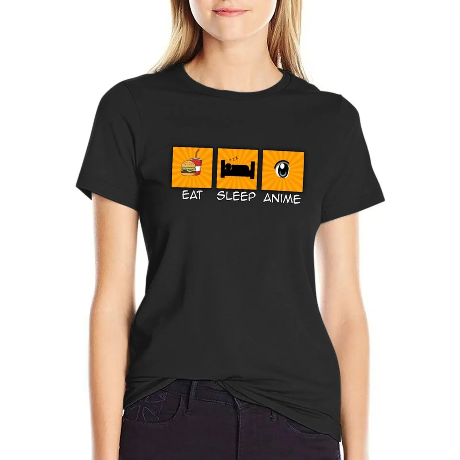 

Eat, Sleep, Anime life shirt T-Shirt hippie clothes graphics lady clothes cute tops t shirt dress Women