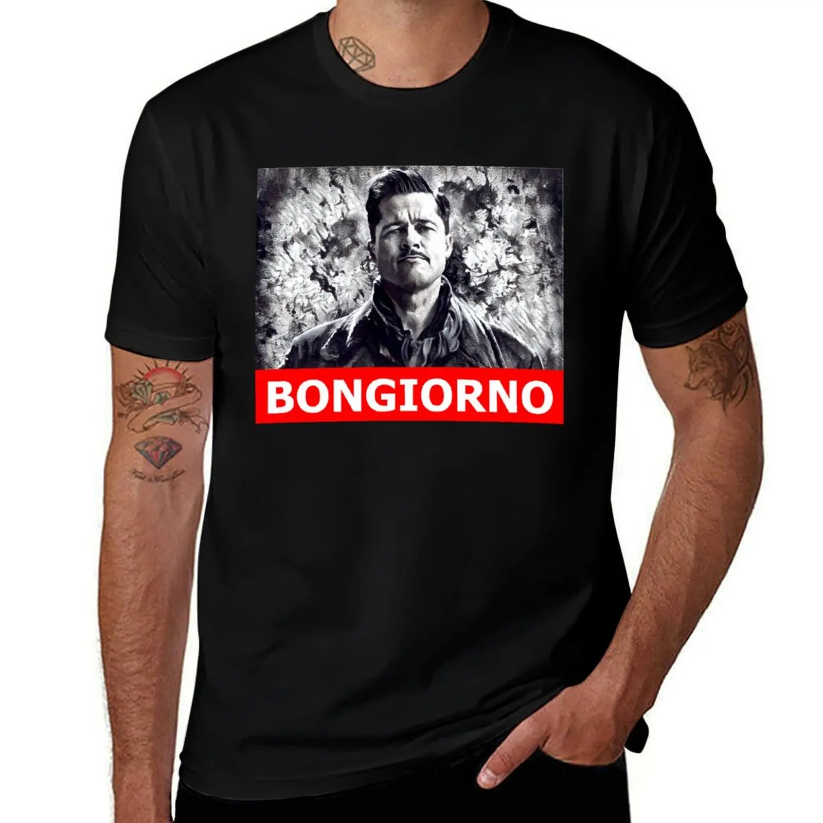 

Inglorious Basterds Aldo Raine T-Shirt t shirts for man graphic vintage t shirts for man pack cotton T-shirt