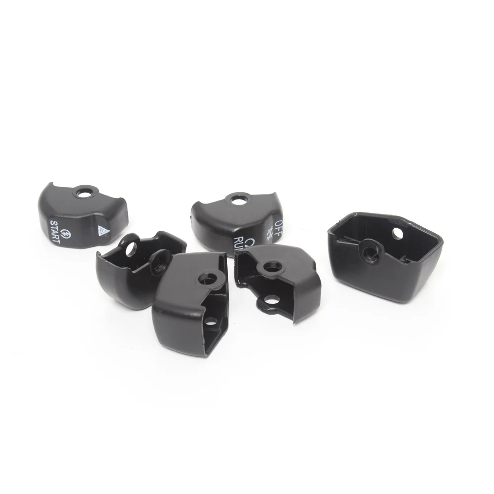 Black/Chrome 6 Pcs Switch Caps ABS Kit Fit For Harley Softail Fat Boy Lo FLSTFB 2011 2012 2013 2014 2015 Motorcycle Accessories
