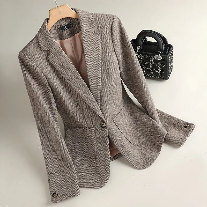 Nouveau costume de mode élégant décontracté femmes à manches longues Blazer professionnel veste formelle Workwear8650