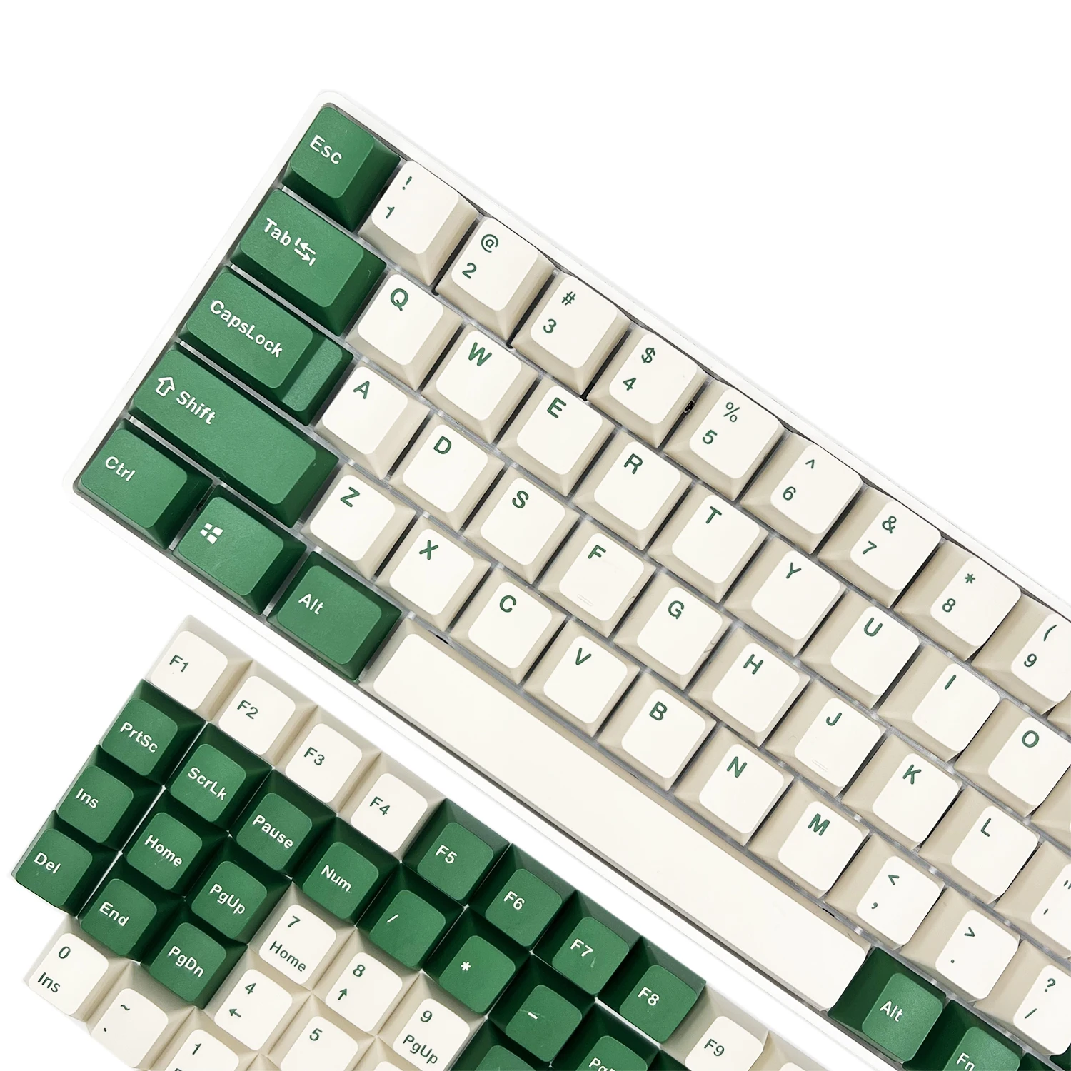 123 keys cheese green two-color keycap pbt material OEM Profile mechanical keyboard cap compatible with 61/68/87/104, etc.