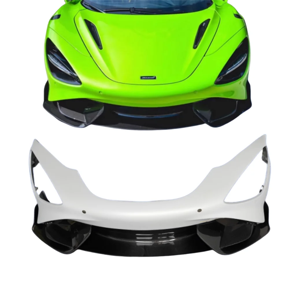 

High Quality Semi Carbon Material Front Bumper Diffuser Body Kit for McLaren 720S 765LT Style Carbon Fiber Front Bumper