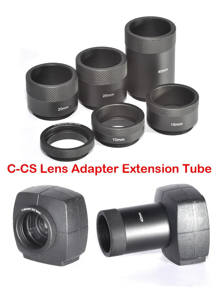 C-CS MOUNT Extension Tube Adapter 5 10 15 20 25 40mm C-Mount Adaptor Spacer Ring For CCTV Lens and Industrial Camera Lens