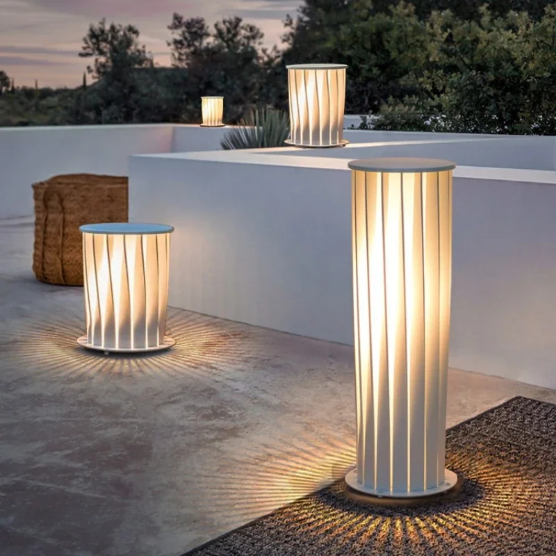 Outdoor zonne-energie gazonverlichting Scandinavische sfeer tuinlandschap lamp villa LED-verlichting waterdichte binnenplaatslamp