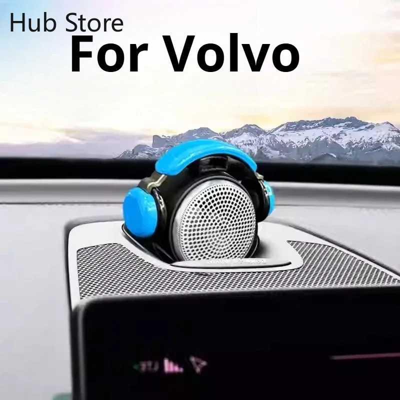For Volvo S60/S90/XC60/XC90 Car Audio Hat Decoration Cute Fun Mini Headphone Car Styling Accessories Center Speaker Cover Decor