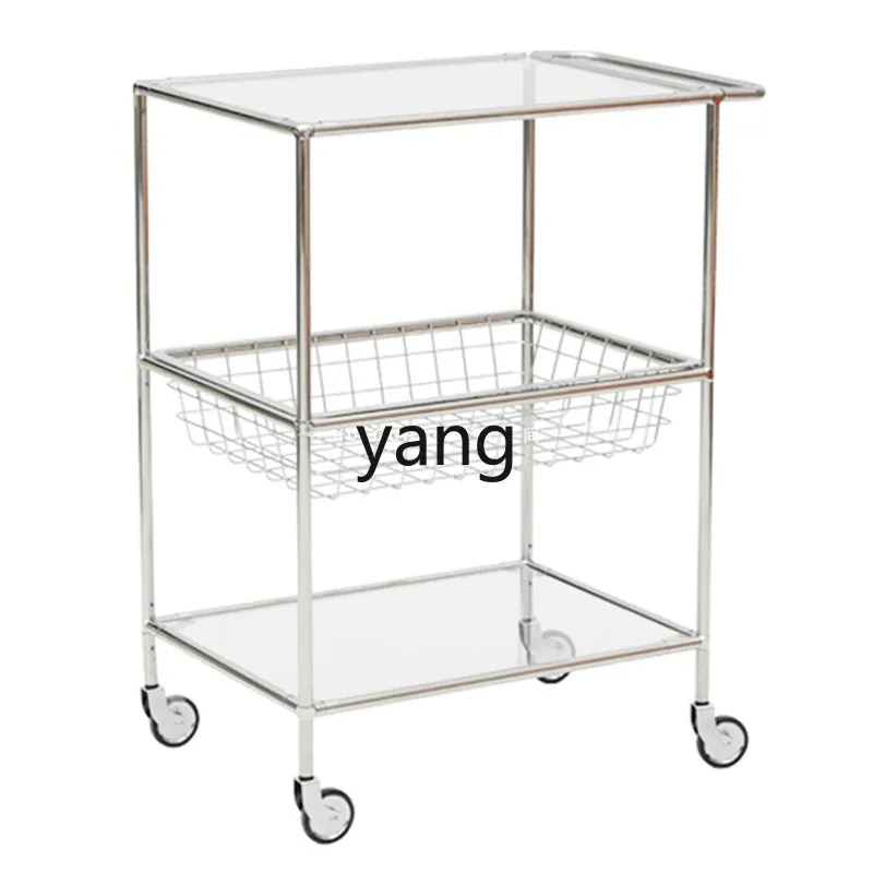 

Lmm medieval style floor-to-ceiling storage edge food cart cabinet living room movable glass trolley