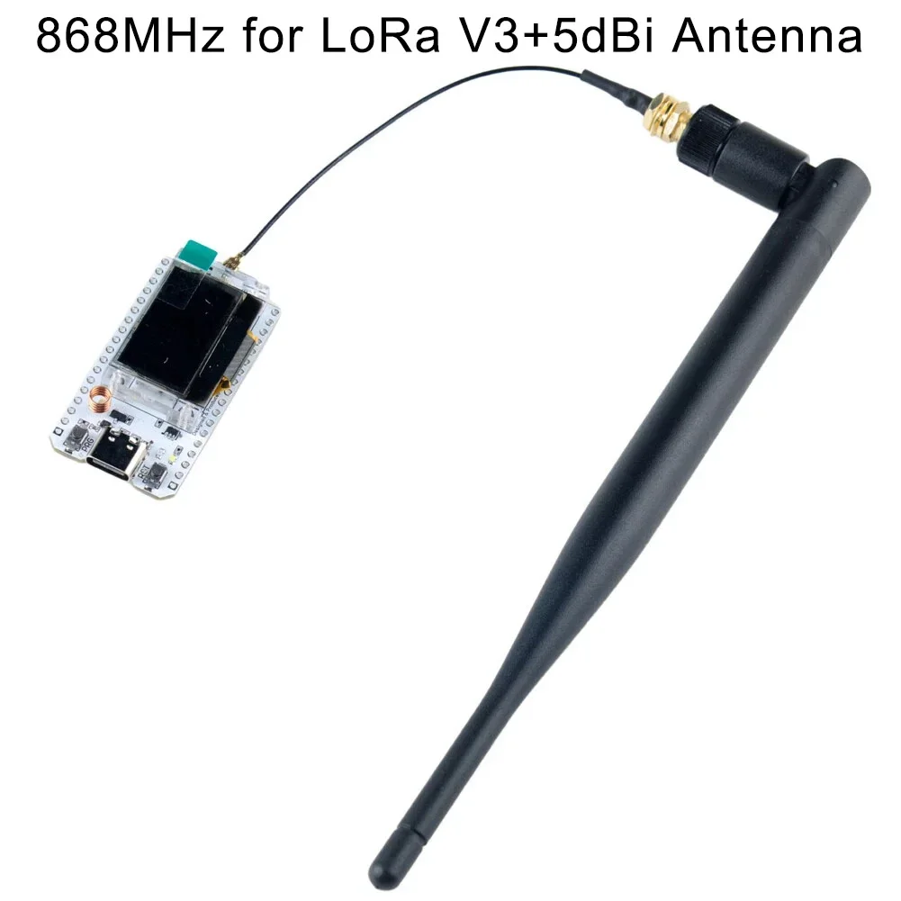 

Плата ESP32 для LoRa32 V3 с поддержкой частот 868 МГц и 915 МГц, с антенной 5dBi для Mesh-сетей Meshtastic