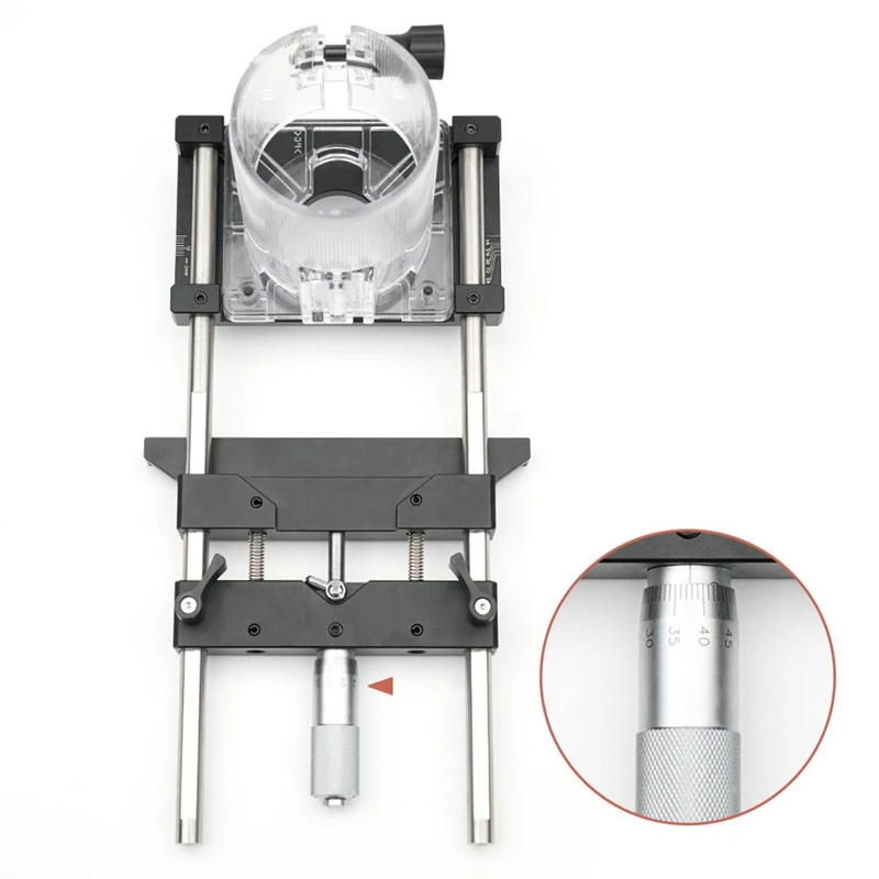 Woodworking Trimming Machine Linear Guide Rail Edge Trimming Guiding Rule Fine-Tuning Slot Tools For 65Mm Trimmer