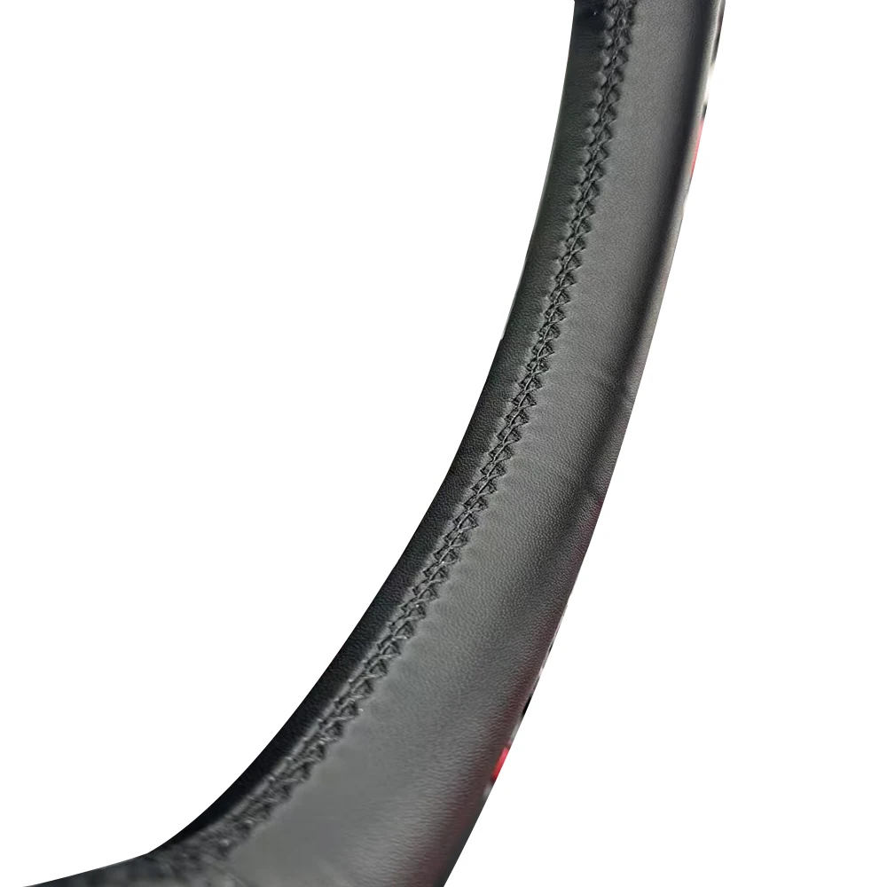 Hand Sewing Steering Wheel Cover For 2018 Jaguar XF Microfiber Leather