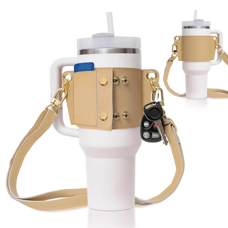 1 PC Adjustable Shoulder Strap Water Bottle Holder, Durable Cup Strap, Perfect for Gym Travel or Daily Use Cup Holder