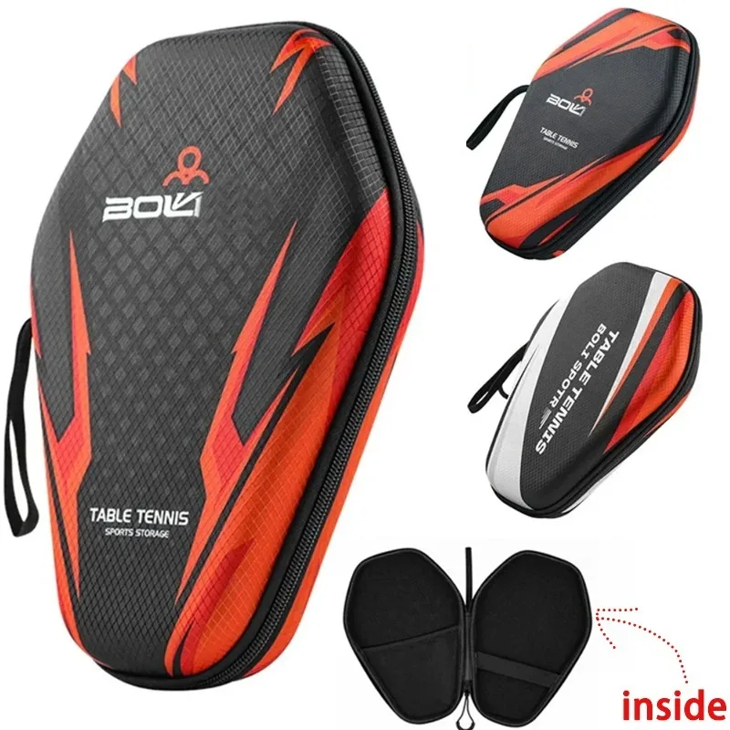 Waterproof Table Tennis Racket Bags EVA Hard Shell Dustproof Table Tennis Paddles Box Case Storage Bag With Hand Strap