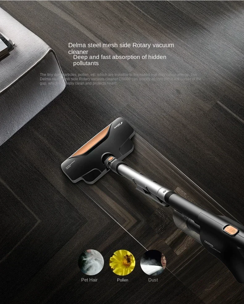 DEERMA DX600 Пылесос Бытовой маленький ручной толкатель Мощный пылесос высокой мощности Большой всасывающий ковер из кошачьей шерсти O
