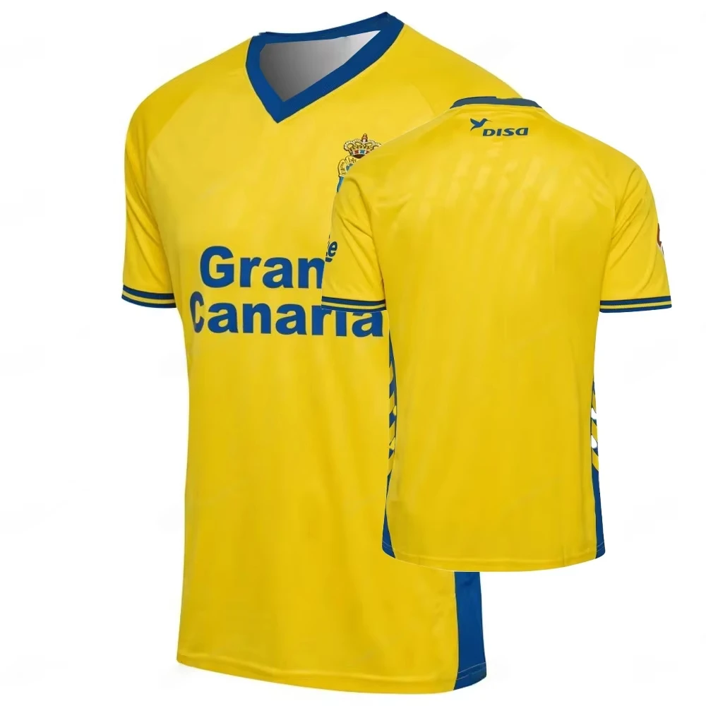 25-26 La Liga equipo de venta caliente Las Palmas top verano casual deportes al aire libre top suelto Camiseta impresa 3D no personalizada
