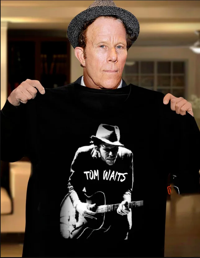 Tom Waits Singer Black T-Shirt Gift Fans Music Shirt