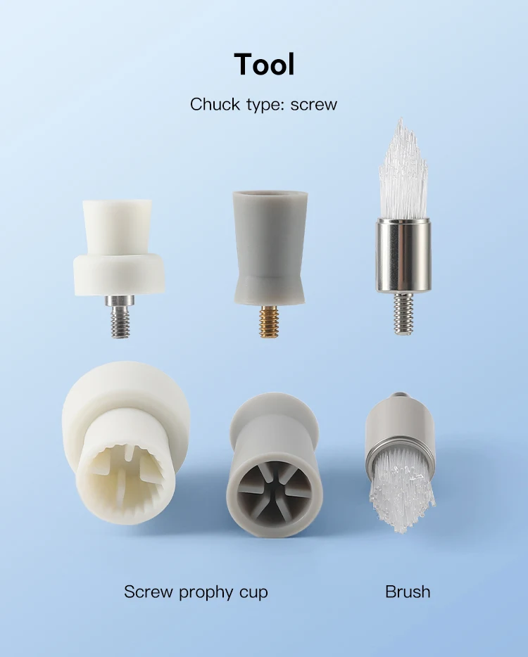 AZDENT Dental 4:1 Prophy Winkelstück mit niedriger Geschwindigkeit und Schraube, Prophy Cup-Bürste, kleiner Kopf, Zahnmedizin-Werkzeug-Instrument – Detail 2